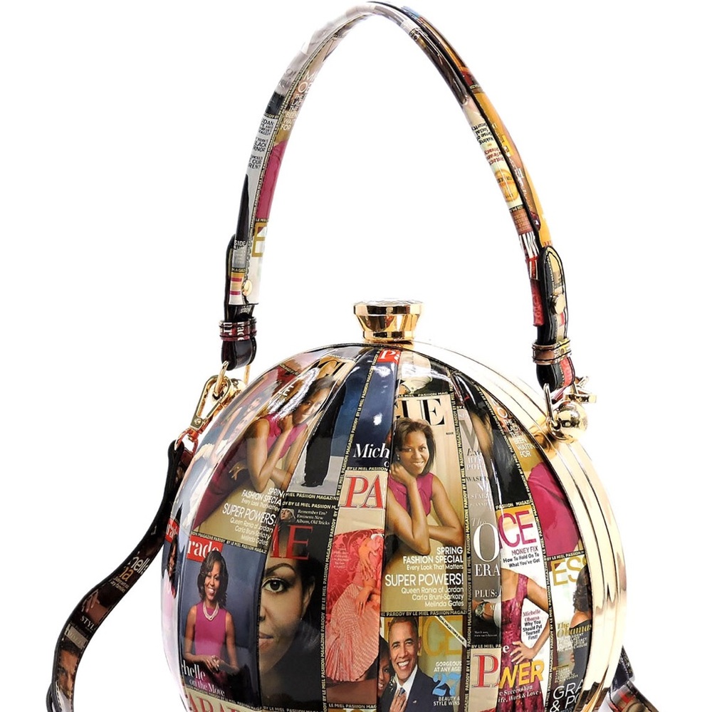 OBAMA Satchel 🦋NWT Magazine Patch Stripe Frame
